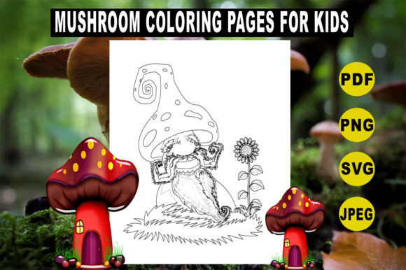 Exploring Mushroom Coloring Pages for Kids- 2: A Ready-to-Use Creative Resource