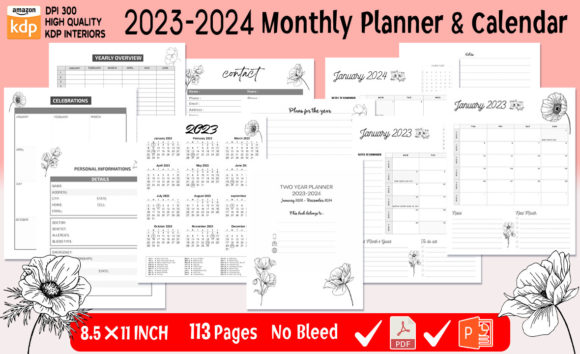Your Blueprint for Success: Mastering the 2023-2024 Monthly Planner Calendar